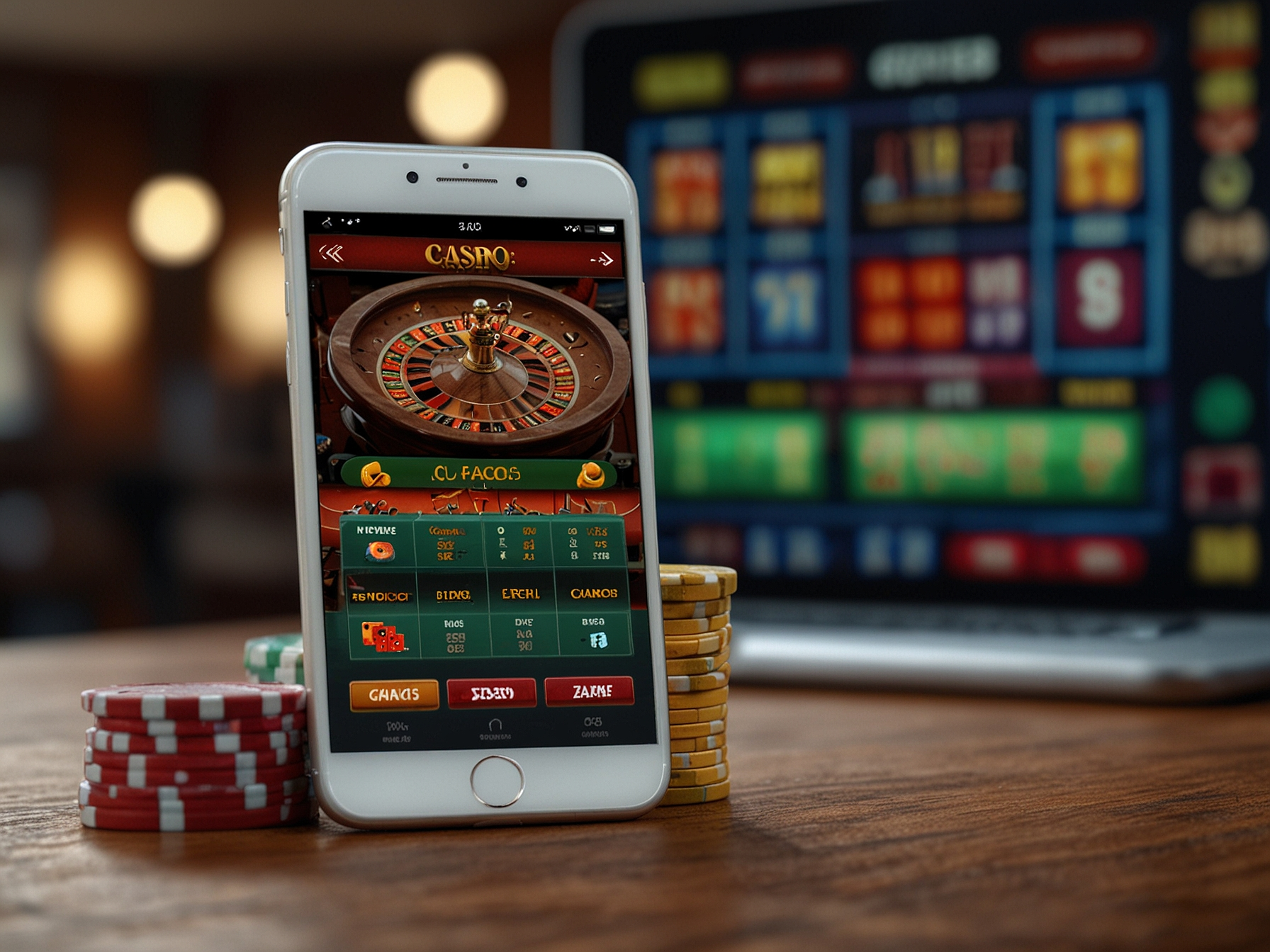 Mobile web hero showing casino site on smartphone